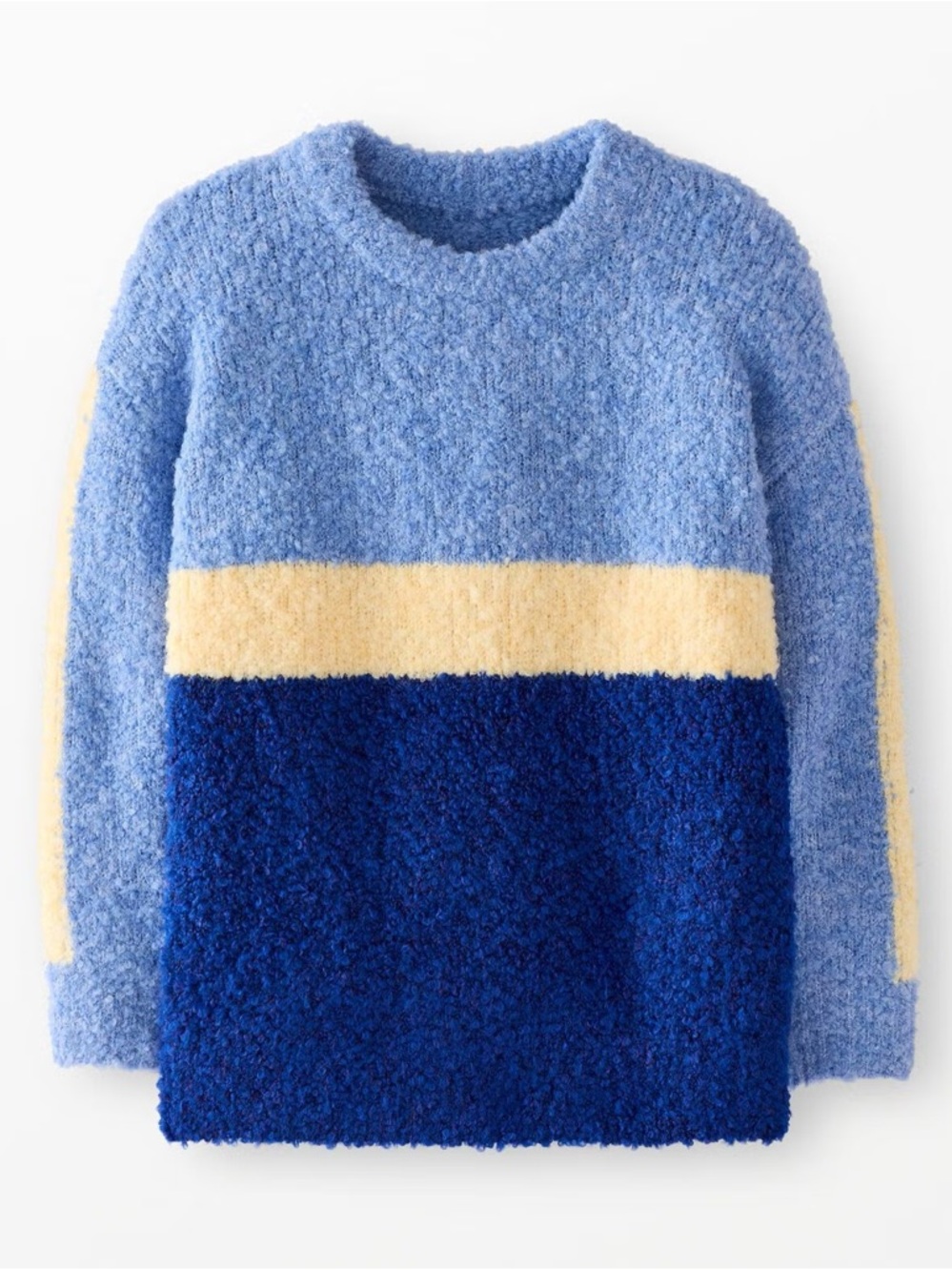 NWT Hanna Andersson Colorblock Boucle Sweater 3T